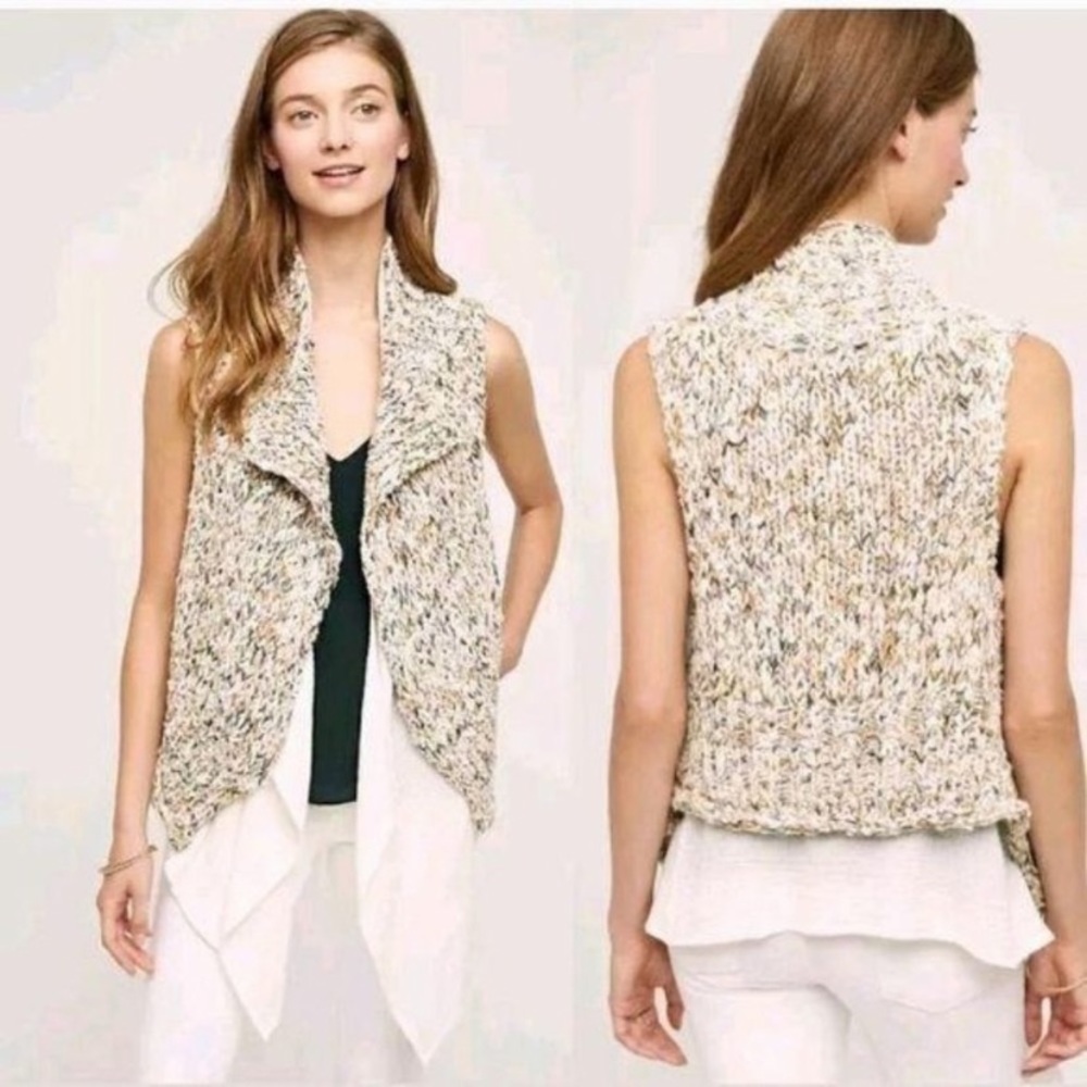 Anthropologie Knitted & Knotted cable knit vest
